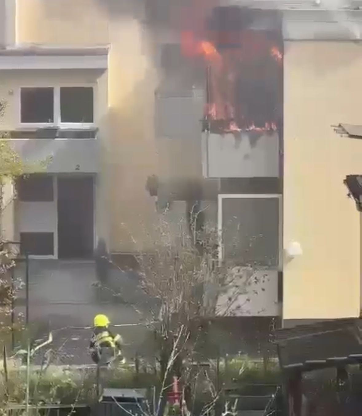 Einsatzfoto Gebäudebrand Bad Bergzabern